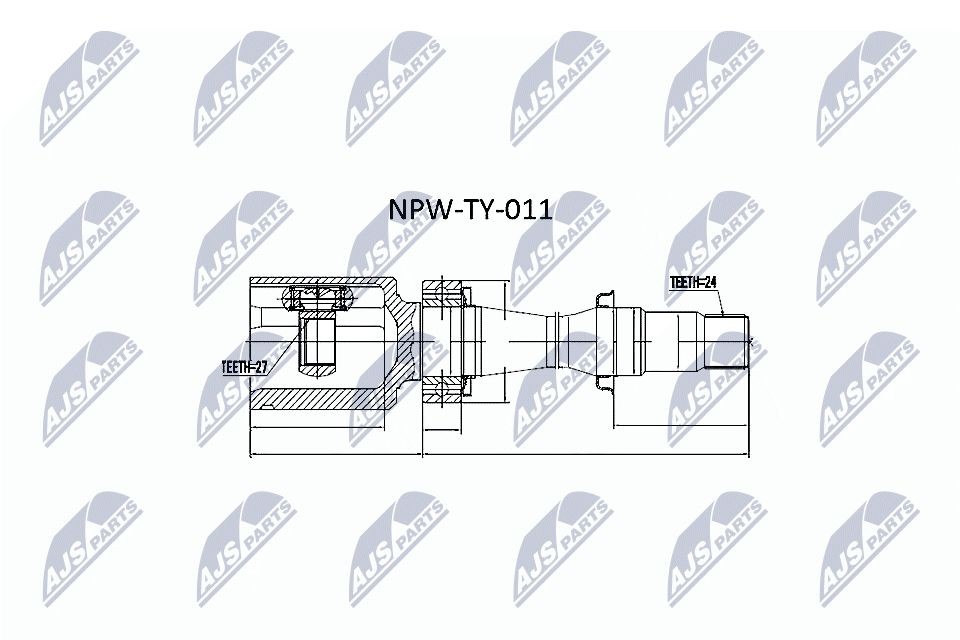 NTY Joint kit, drive shaft NPW-TY-011 NTY NPW-TY-011 Joint kit, drive shaft - Camry V Saloon (_V3_) wheel drive parts