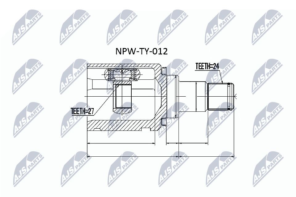 Drivledd NTY NPW-TY-012 NTY NPW-TY-012 Drivknute TOYOTA RAV 4 2019