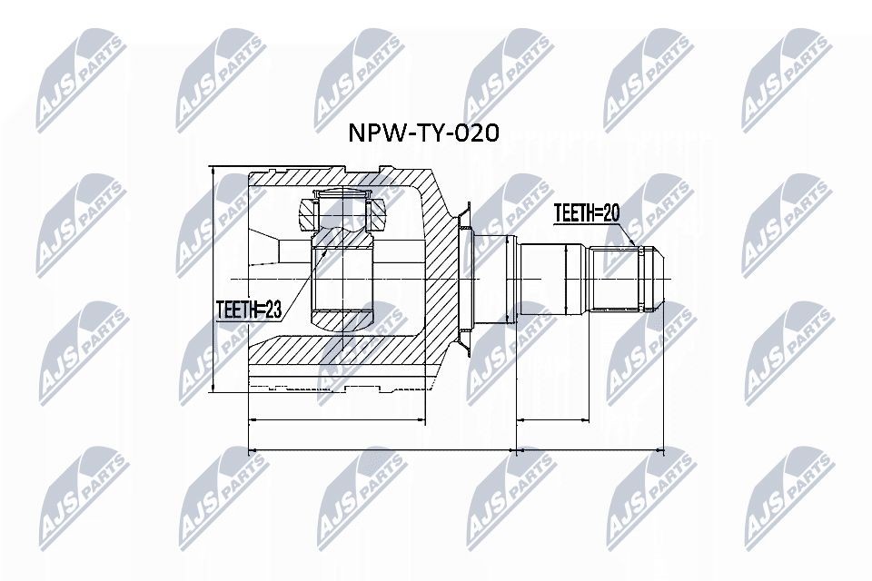 NTY Sada kĺbov hnacieho hriadeľa NPW-TY-020 NTY NPW-TY-020 Sada kĺbov hnacieho hriadeľa