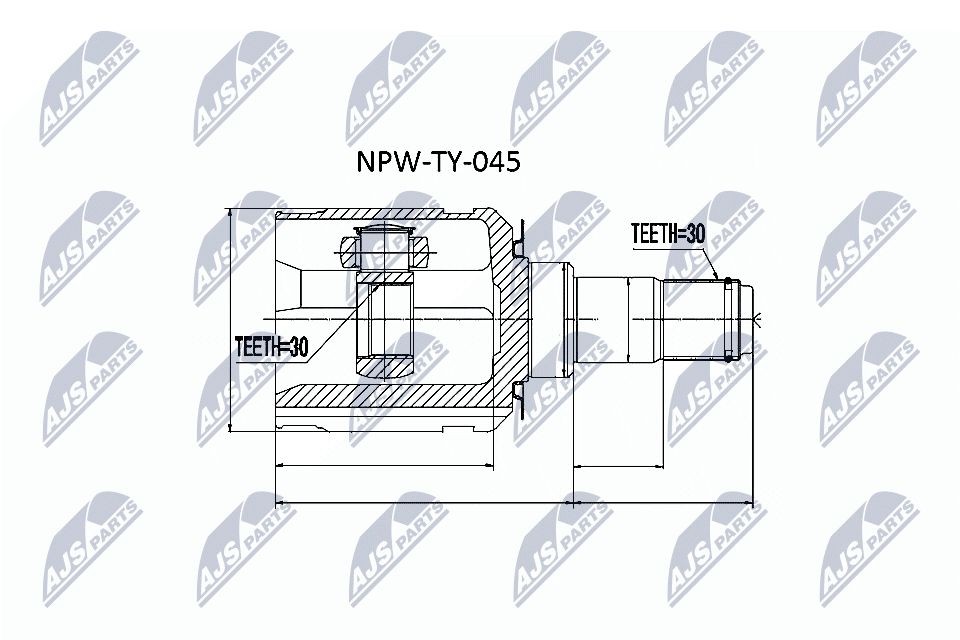 Homokineet reparatie set, aandrijfas NTY NPW-TY-045 NTY NPW-TY-045 Homokinetische koppeling TOYOTA LAND CRUISER 2011
