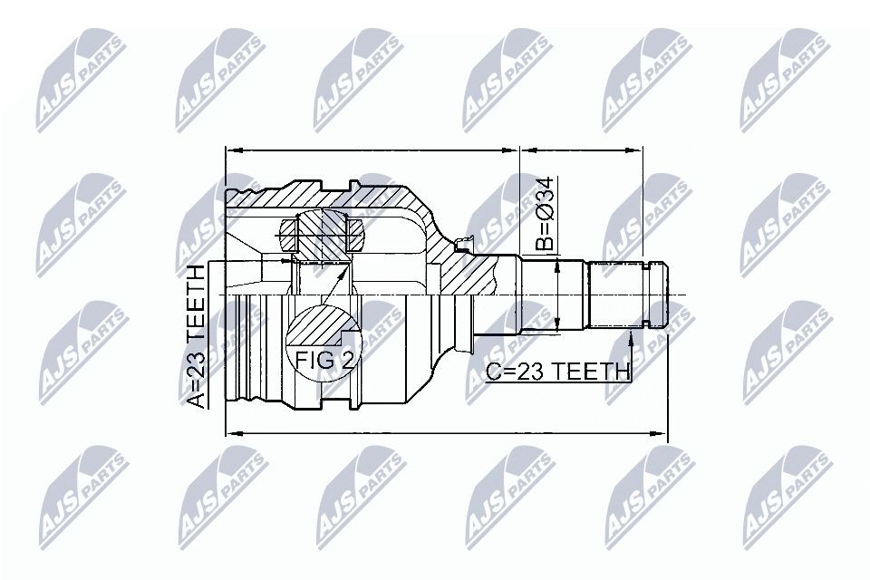 NTY Joint kit, drive shaft NPW-TY-067 NTY NPW-TY-067 Toyota Avensis T22 Saloon joint drive shaft replacement