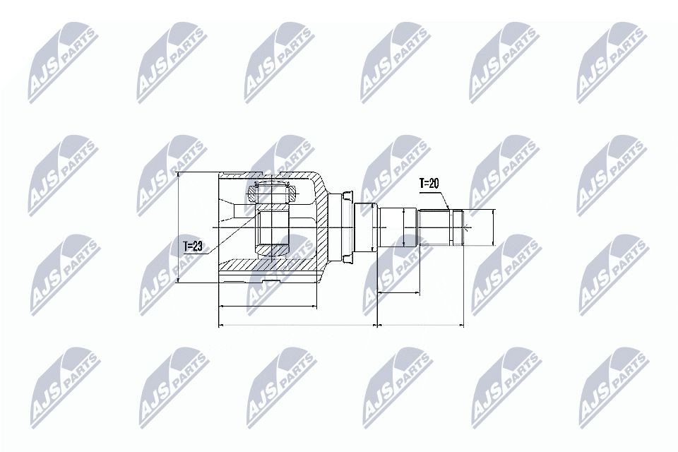 NTY Jogo de apoios, veio de transmissão NPW-TY-070 NTY NPW-TY-070 Articulação veio de transmissão Toyota Avensis T27 Carrinha preço