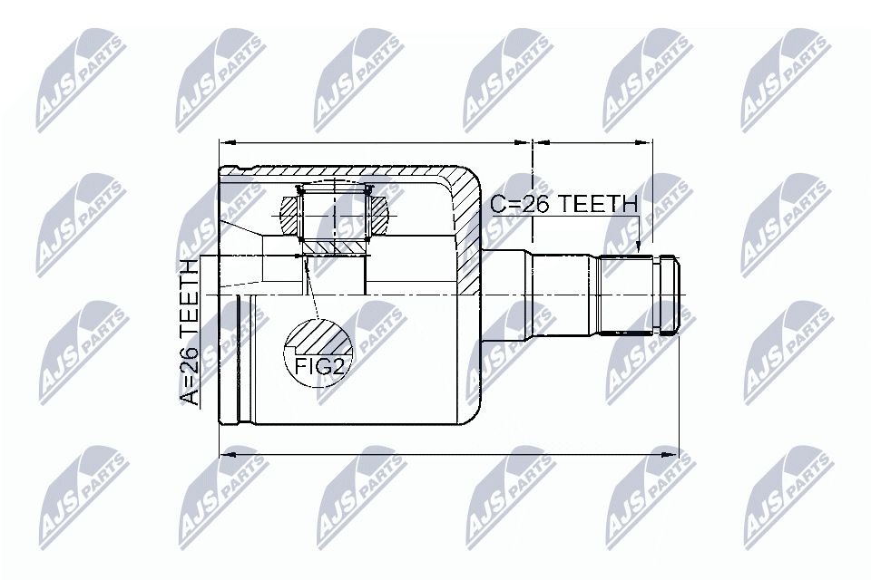 NTY Drivledd NPW-VV-003 NTY NPW-VV-003 Drivknute Volvo XC90 I til en fordelagtig pris