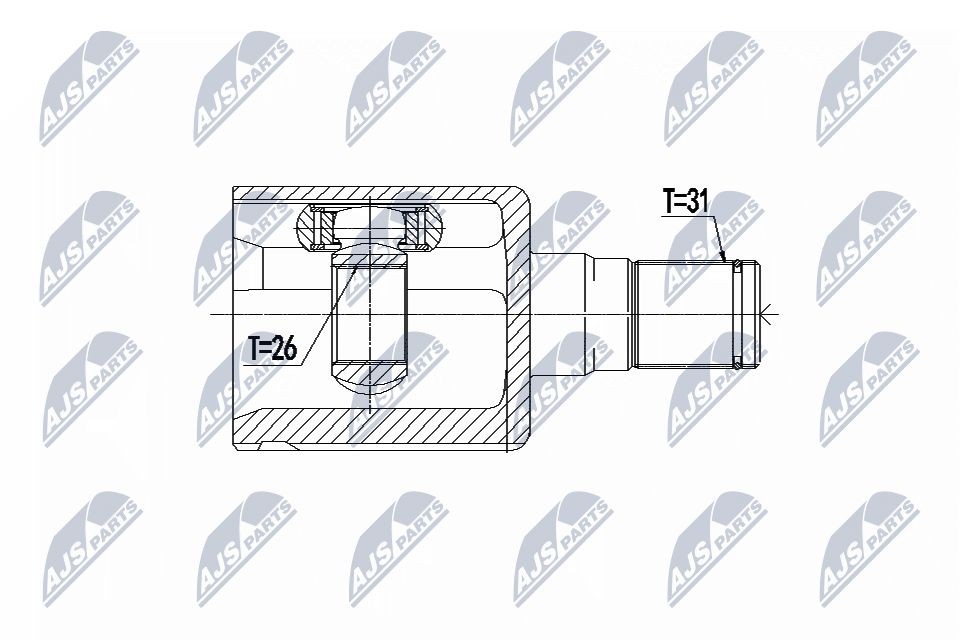 NTY Ledsæt, drivaksel NPW-VV-068 NPW-VV-068 Knokkelled NTY LAND ROVER DISCOVERY