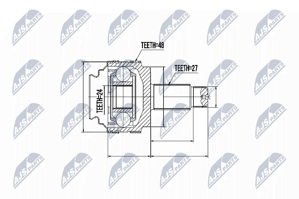 Σετ άρθρωσης, άξονας μετάδ. κίν. NTY NPZ-BM-007 NTY NPZ-BM-007 Σετ αρθρώσεων BMW Σειρά 1 2009