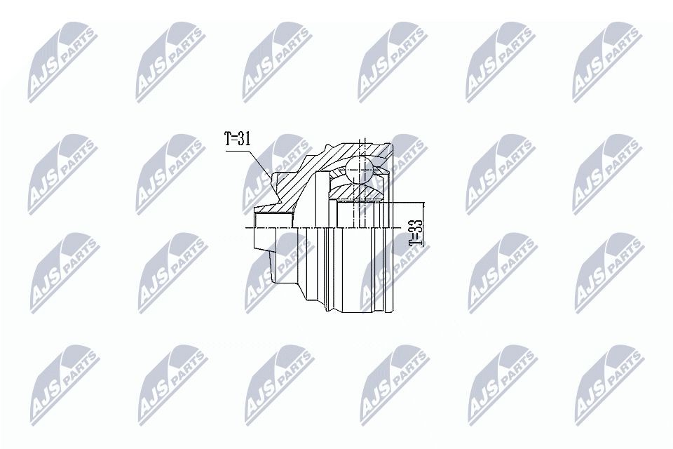 Homokineet reparatie set, aandrijfas NTY NPZ-BM-011 NTY NPZ-BM-011: Homokinetische koppeling BMW 3-serie 2025