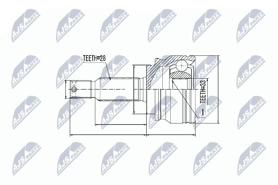 NTY Liigendlaager, veovõll NPZ-CH-010 NTY NPZ-CH-010 Liigendlaager, veovõll