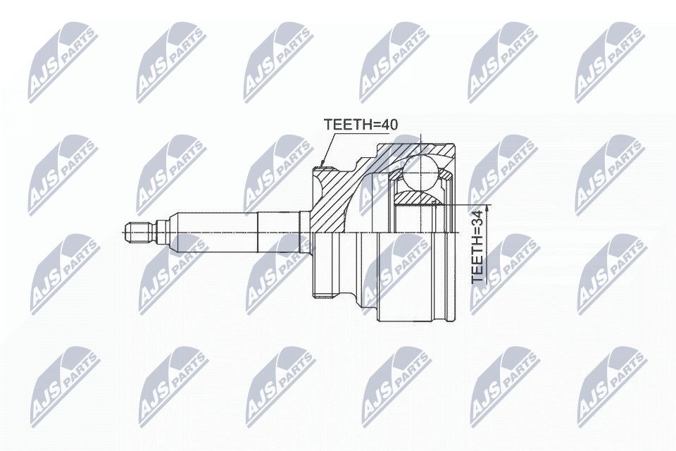 NTY Ledsats, drivaxel NPZ-DW-031 NTY NPZ-DW-031 Ledsats, drivaxel SSANGYONG Actyon Sports I Pick-up 2.0 Xdi 141 hk 2007