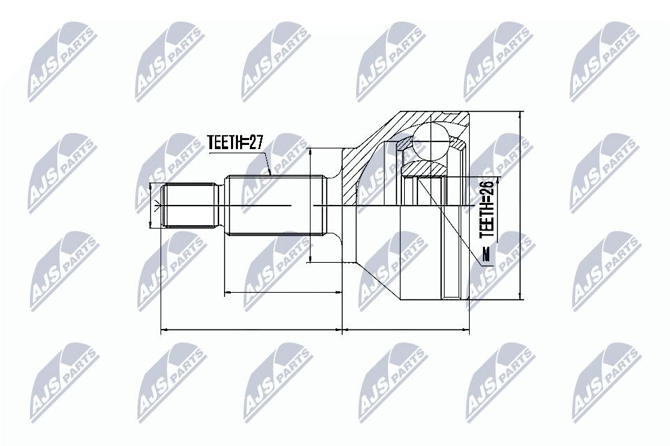 NTY Homokineet reparatie set, aandrijfas NPZ-FR-030 NTY NPZ-FR-030 Homokineet Ford Mondeo b5y goedkoop