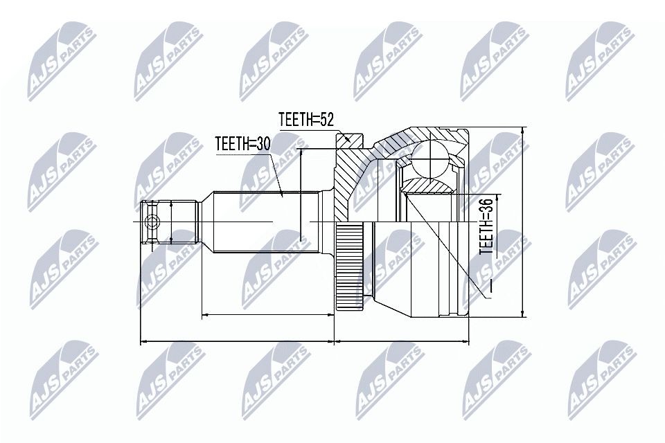 Joint kit, drive shaft NTY NPZ-HY-504 NTY NPZ-HY-504 Hyundai SANTA FE 2011 Constant velocity joint price