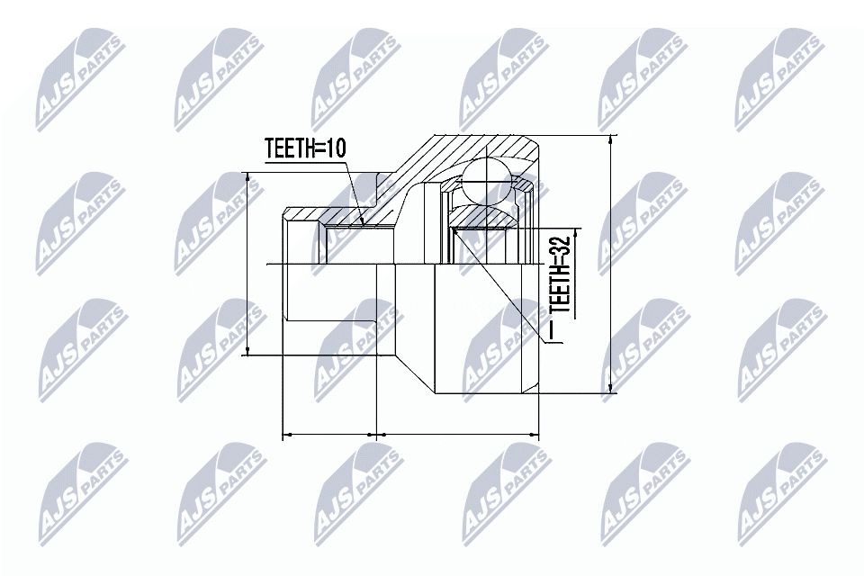 NTY Ledsæt, drivaksel NPZ-LR-001 Drivknut NTY Land Rover DISCOVERY NPZ-LR-001