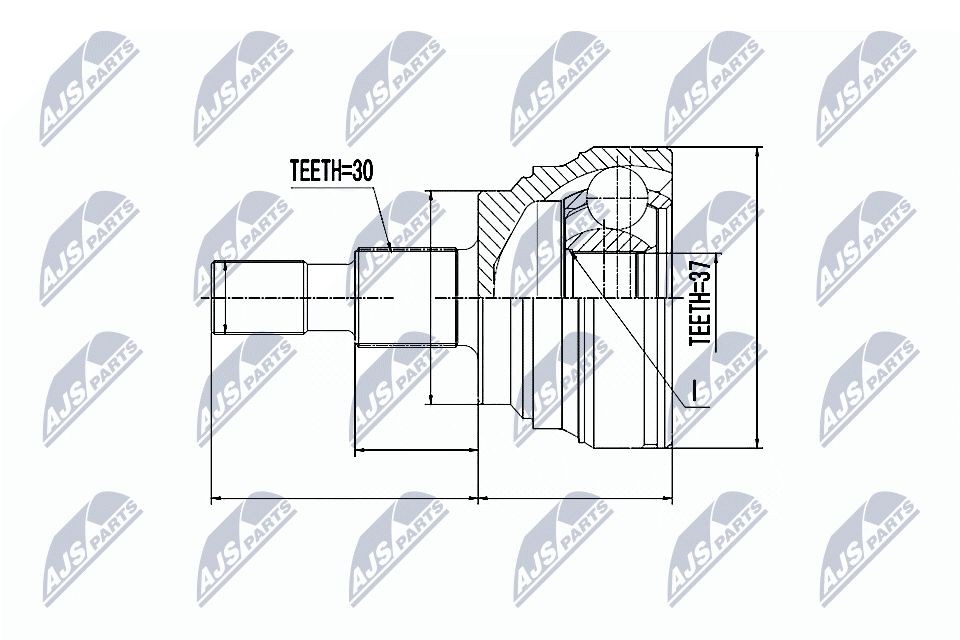 NTY Homokineet reparatie set, aandrijfas NPZ-ME-014 Asaandrijving Mercedes C292: Homokineet reparatie set, aandrijfas NTY NPZ-ME-014
