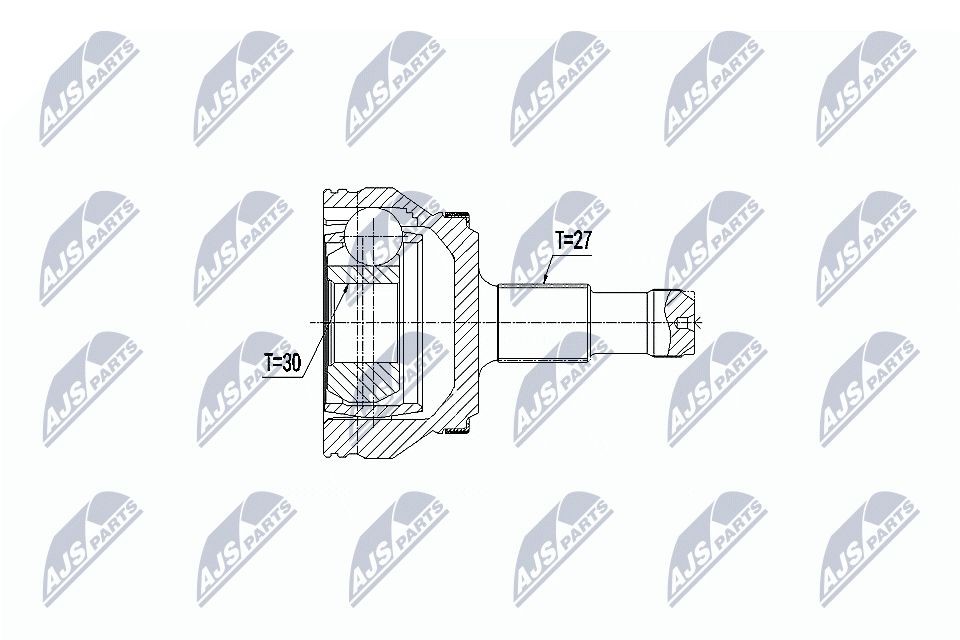 NTY Ledsæt, drivaksel NPZ-ME-019 NTY NPZ-ME-019 Mercedes X218 Drivakselled originale pris