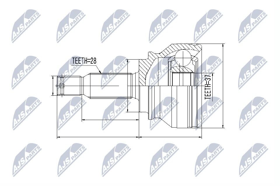 NTY Homokineet reparatie set, aandrijfas NPZ-MS-061 NTY NPZ-MS-061 Homokineet reparatie set aandrijfas Buick CENTURY goedkoop