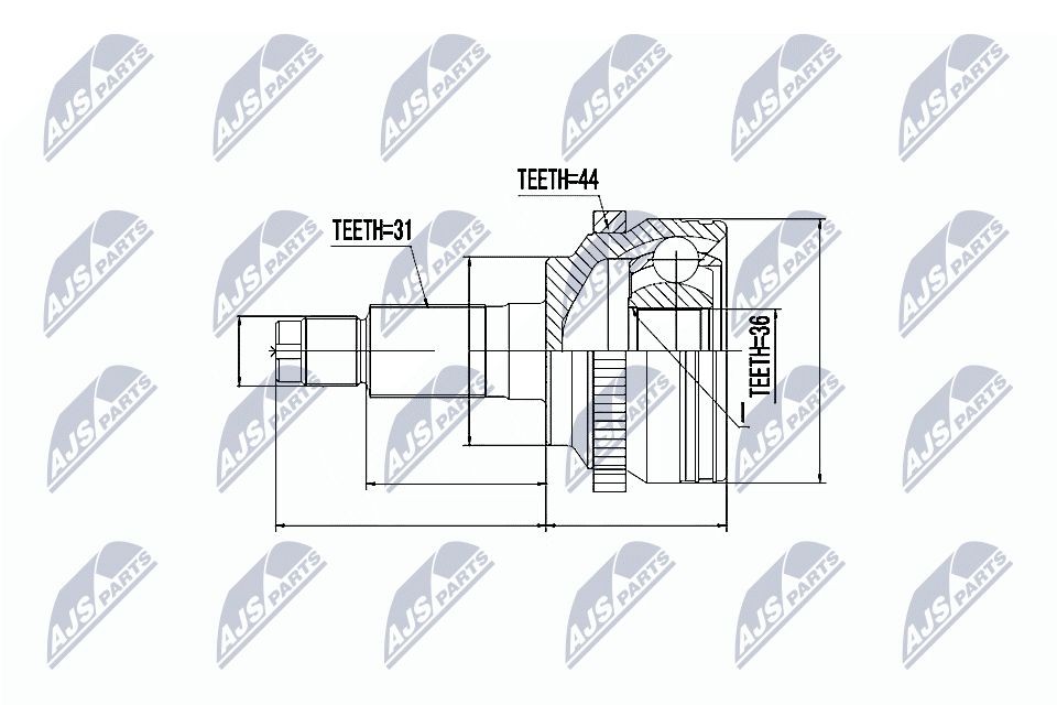 NTY Jeu de joints, arbre de transmission NPZ-MZ-053 NTY NPZ-MZ-053 Joint homocinétique Mazda 6 Berline GH prix