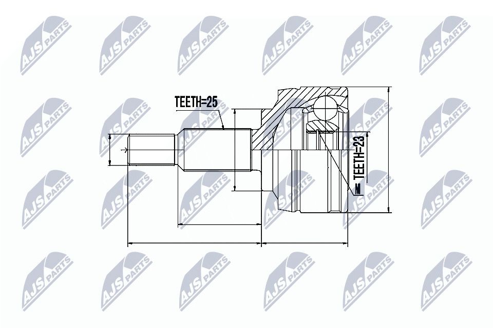 NTY Nivelsarja, vetoakseli NPZ-RE-002 NTY NPZ-RE-002 Nivelsarja, vetoakseli