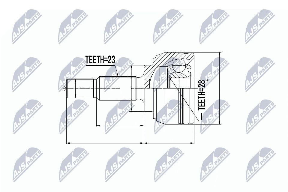 NTY Σετ άρθρωσης, άξονας μετάδ. κίν. NPZ-RE-028 NTY NPZ-RE-028 Σετ άρθρωσης, άξονας μετάδ. κίν.