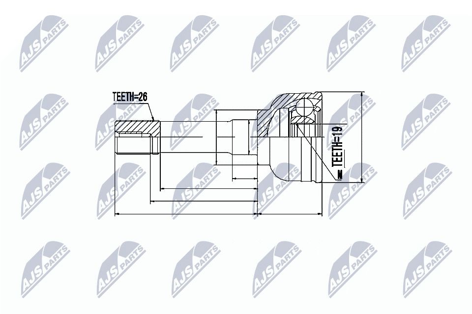 Liigendlaager, veovõll NTY NPZ-SU-023 NTY NPZ-SU-023: Pooltelje ots Suzuki JIMNY 2010