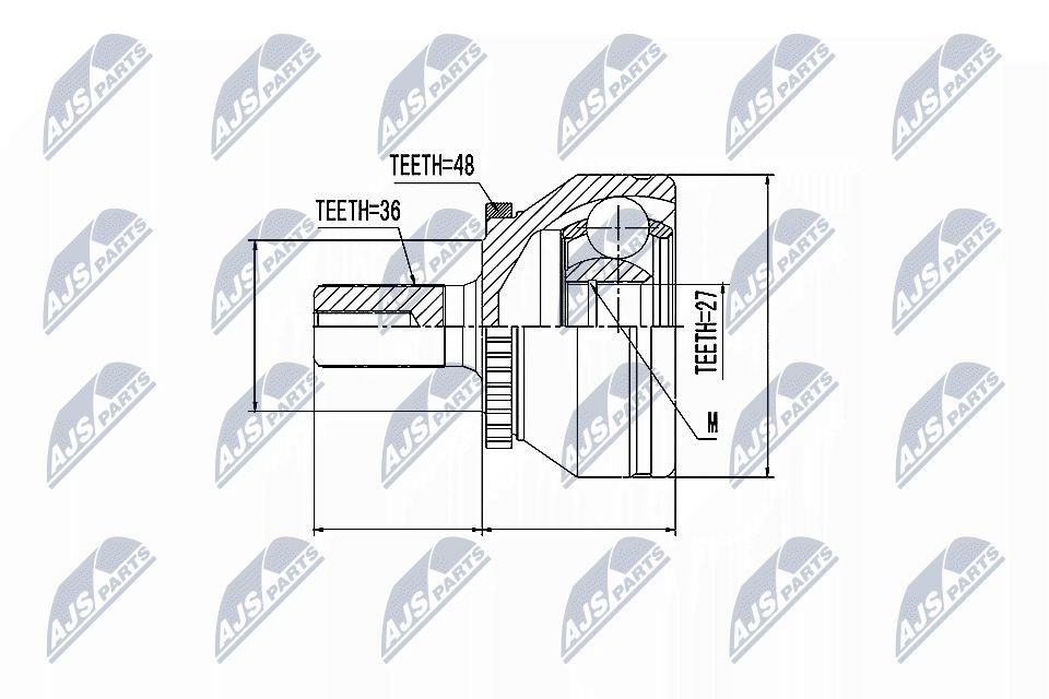 NTY Drivledd NPZ-VV-017 NTY NPZ-VV-017 Drivakselledd XC90 I originale pris