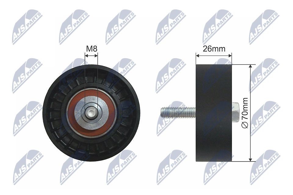 NTY Deflection / Guide Pulley, v-ribbed belt RNK-FR-004 RNK-FR-004 NTY MITSUBISHI deflection guide pulley v ribbed belt