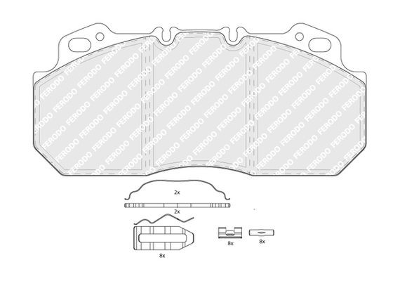 FERODO Plaquettes de frein FCV1047B FCV1047B FERODO Plaquette de frein sport Renault Trucks pas cher