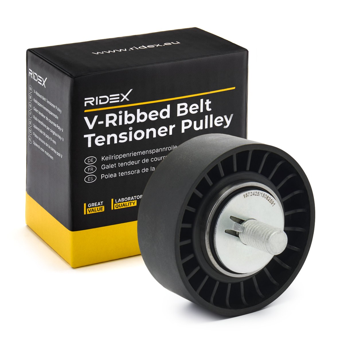 RIDEX Polia de desvio / de guia, correia trapezoidal estriada 312D0101 312D0101 Polia de desvio RIDEX CHEVROLET MALIBU