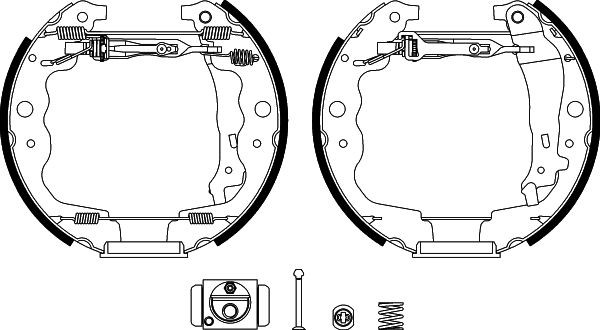 HELLA Remmenset, trommelrem 8DB 355 022-561 8DB 355 022-561 HELLA Trommelrem Mini goedkoop