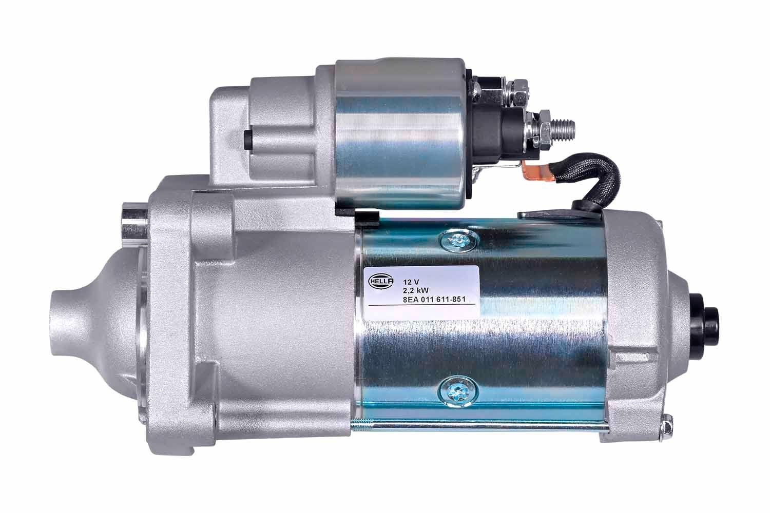 HELLA Starter motor 8EA 011 611-851 Volvo V60 HELLA starter motor 8EA011611851