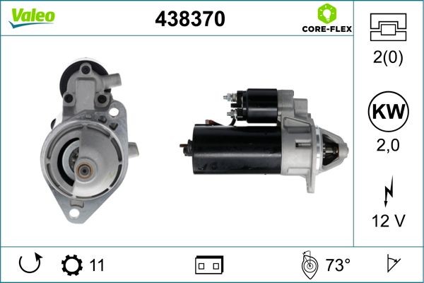 VALEO Μίζα 438370 Μίζα VALEO Seat EXEO 438370