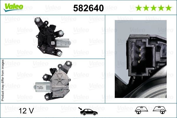 VALEO Viskermotor 582640 VALEO 582640 Dacia Sandero sd Vinduesvisker motor pris