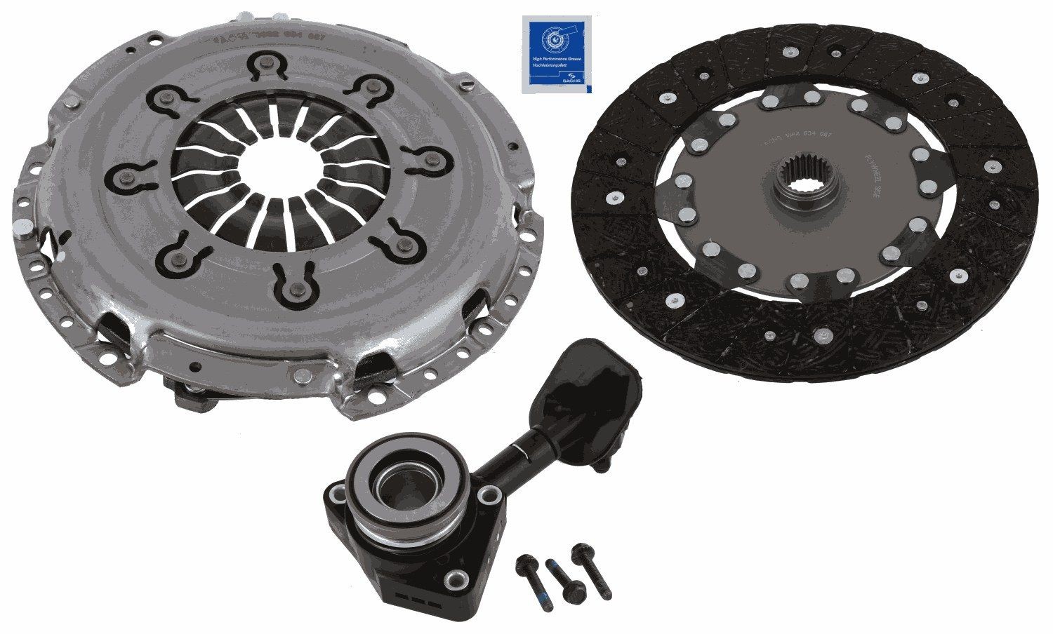 SACHS Clutchsett 3000 990 487 SACHS 3000 990 487 Clutchsett FORD Focus Mk2 Cabrio (DB3) 2.0 TDCi 136 hk 2010