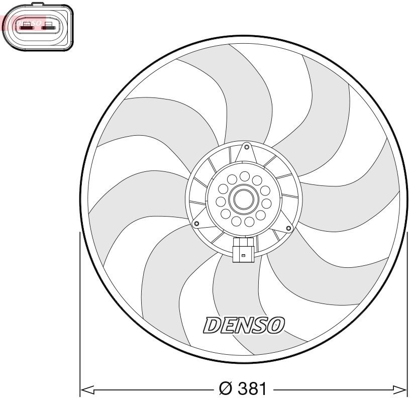 DENSO Kjølevifte DER02006 Kjølevifte DENSO A3 DER02006 billige