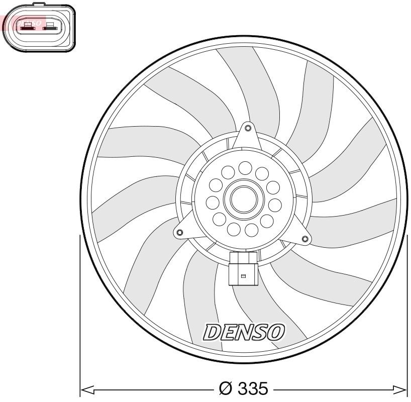 DENSO Kylfläkt DER02008 DER02008 DENSO elfläkt AUDI Q8