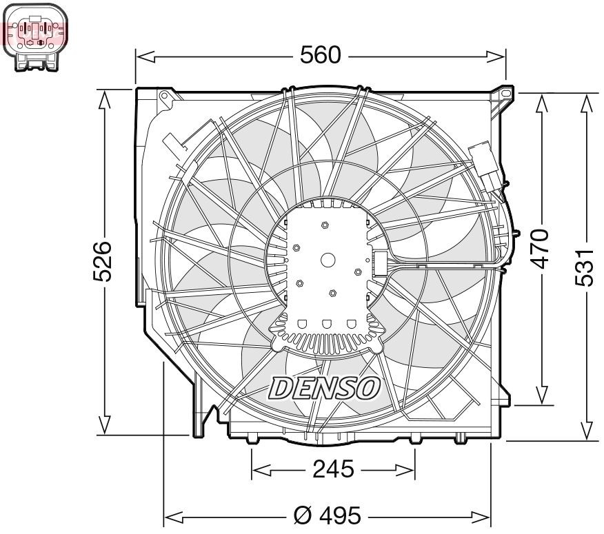 DENSO Kjølevifte DER05008 DER05008 Kjølevifte DENSO AUDI 100