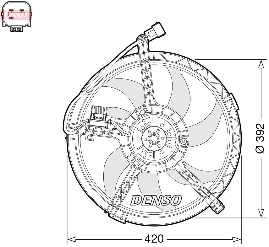DENSO Motoventilateur DER05009 DER05009 DENSO Ventilateur de radiateur Volvo pas cher