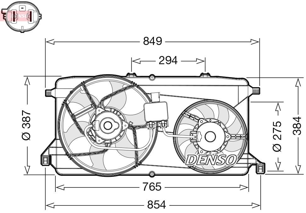 DENSO Radiaatori ventilaator DER10009 Radiaatori ventilaator DENSO ATECA DER10009 odav
