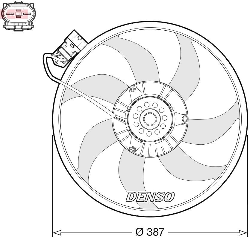 DENSO Motoventilateur DER20017 DER20017 Ventilateur de moteur OPEL MOVANO DENSO