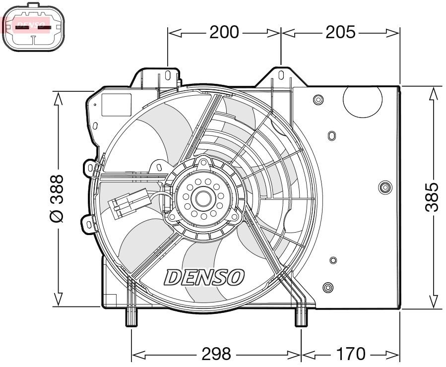 DENSO Motoventilateur DER21024 DER21024 Ventilateur de radiateur DENSO FORD USA ESCORT