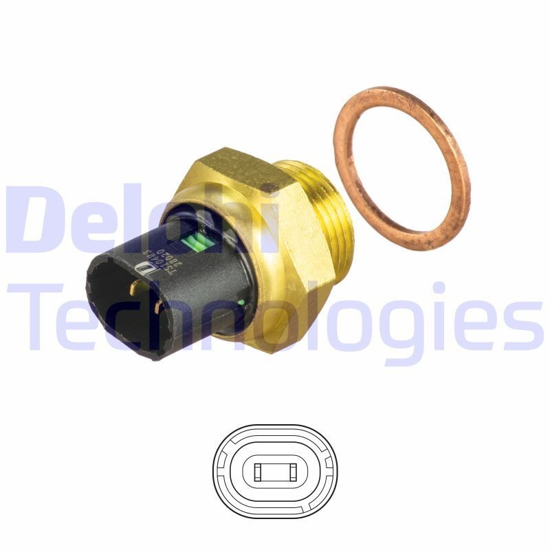 DELPHI Temperatuurilülitus, radiaatorivent. TS10483 DELPHI TS10483 Temperatuurilülitus radiaatoriventilaator Renault Laguna 2 hind