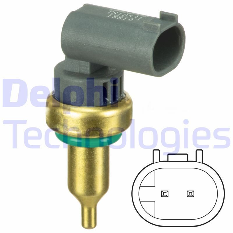 DELPHI Sensor, kylmedietemperatur TS10531 DELPHI TS10531 kylvätsketemperaturgivare Mercedes C238 pris