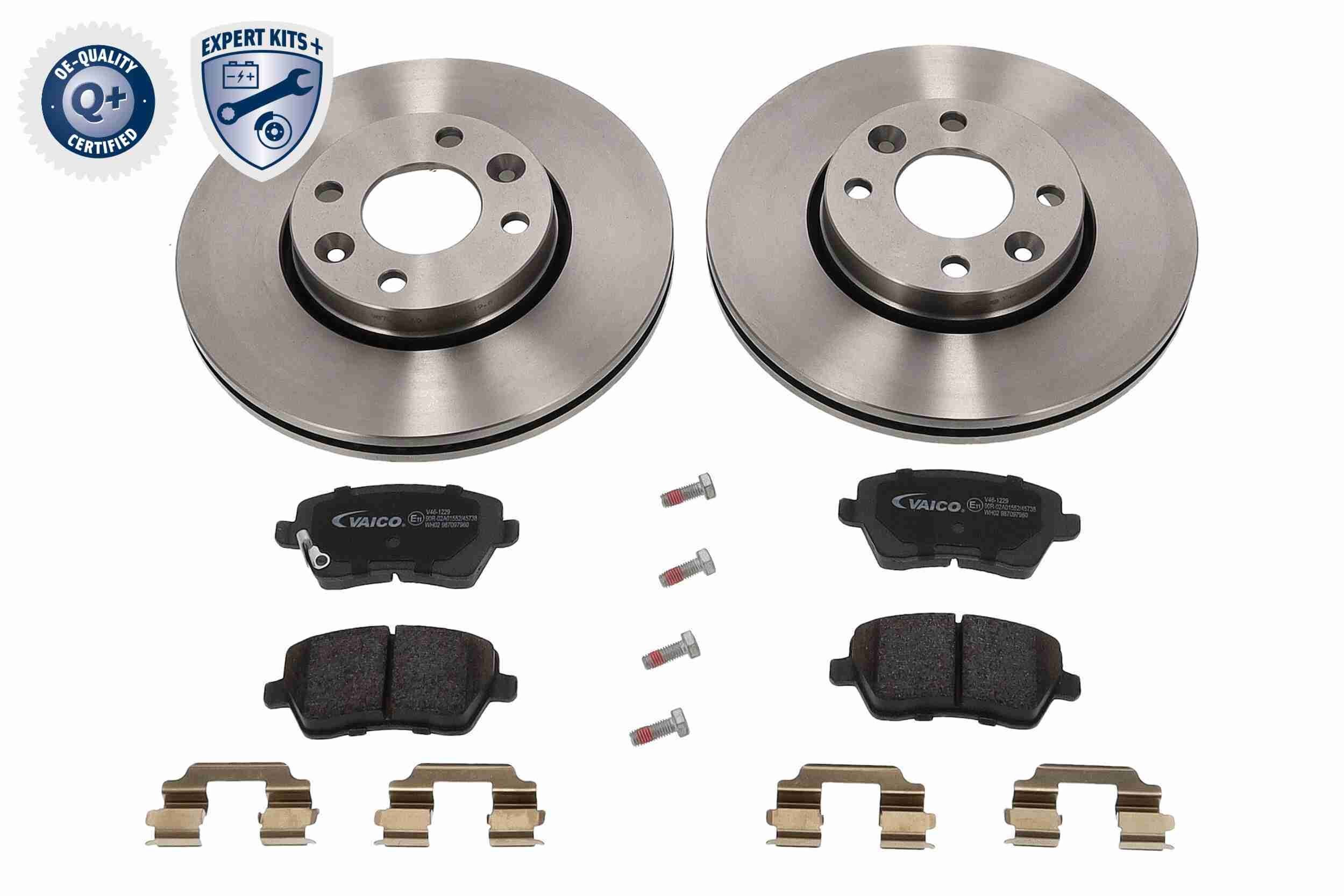 VAICO Kit de travões V46-1229 VAICO V46-1229 Kit de pastilhas de travão e disco DACIA preço