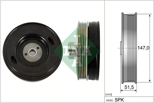 INA Poulie damper (vilebrequin) 544 0509 10 INA 544 0509 10 Engrenages OPEL Astra K Sports Tourer (B16) 2016