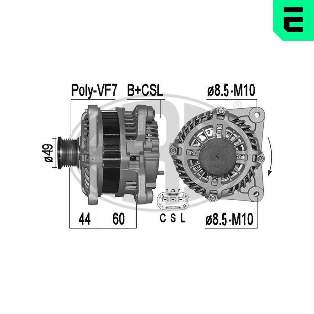 ERA Dynamo 209515A ERA 209515A Dynamo RENAULT AUSTRAL hva koster