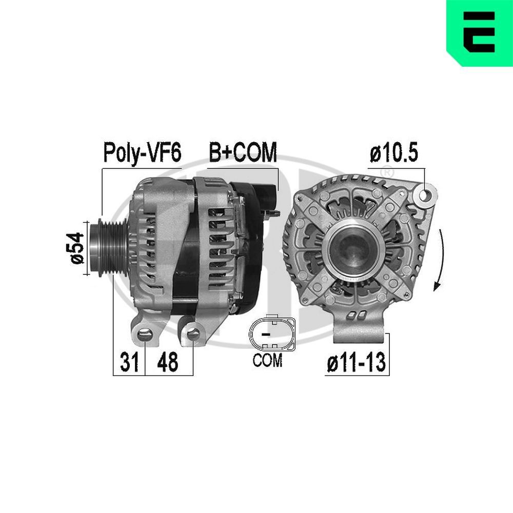 Δυναμό ERA 209529A ERA 209529A: Γεννήτρια Land Rover DISCOVERY 2017