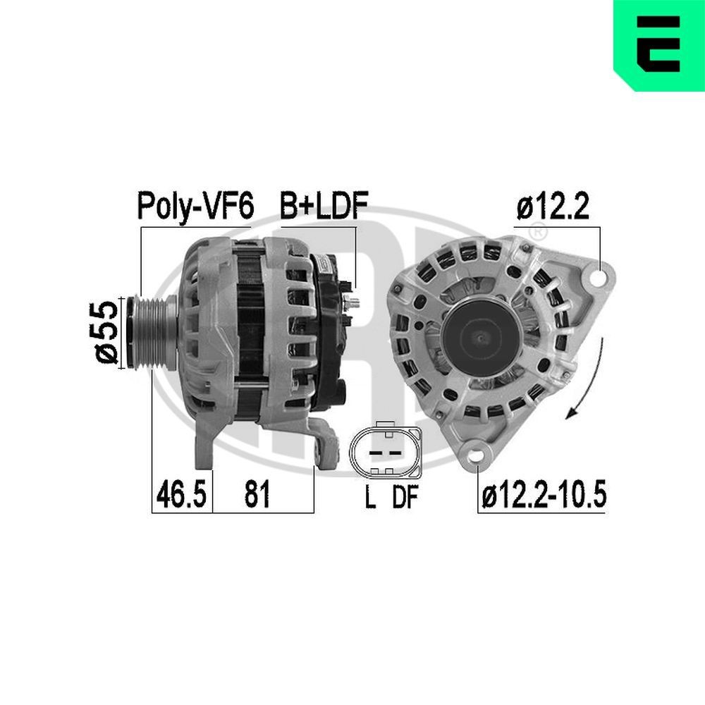 ERA Generator 209558A 209558A ERA Startgenerator Fiat