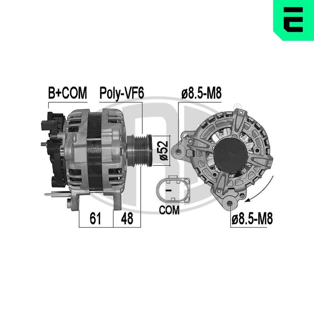 ERA Dynamo / Alternator 209571A Generator ERA AUDI 209571A