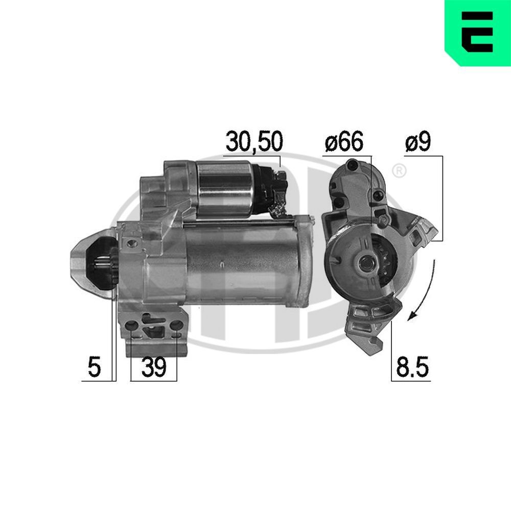 ERA Starter 221007A Startmotor ERA 2-serie 221007A billig