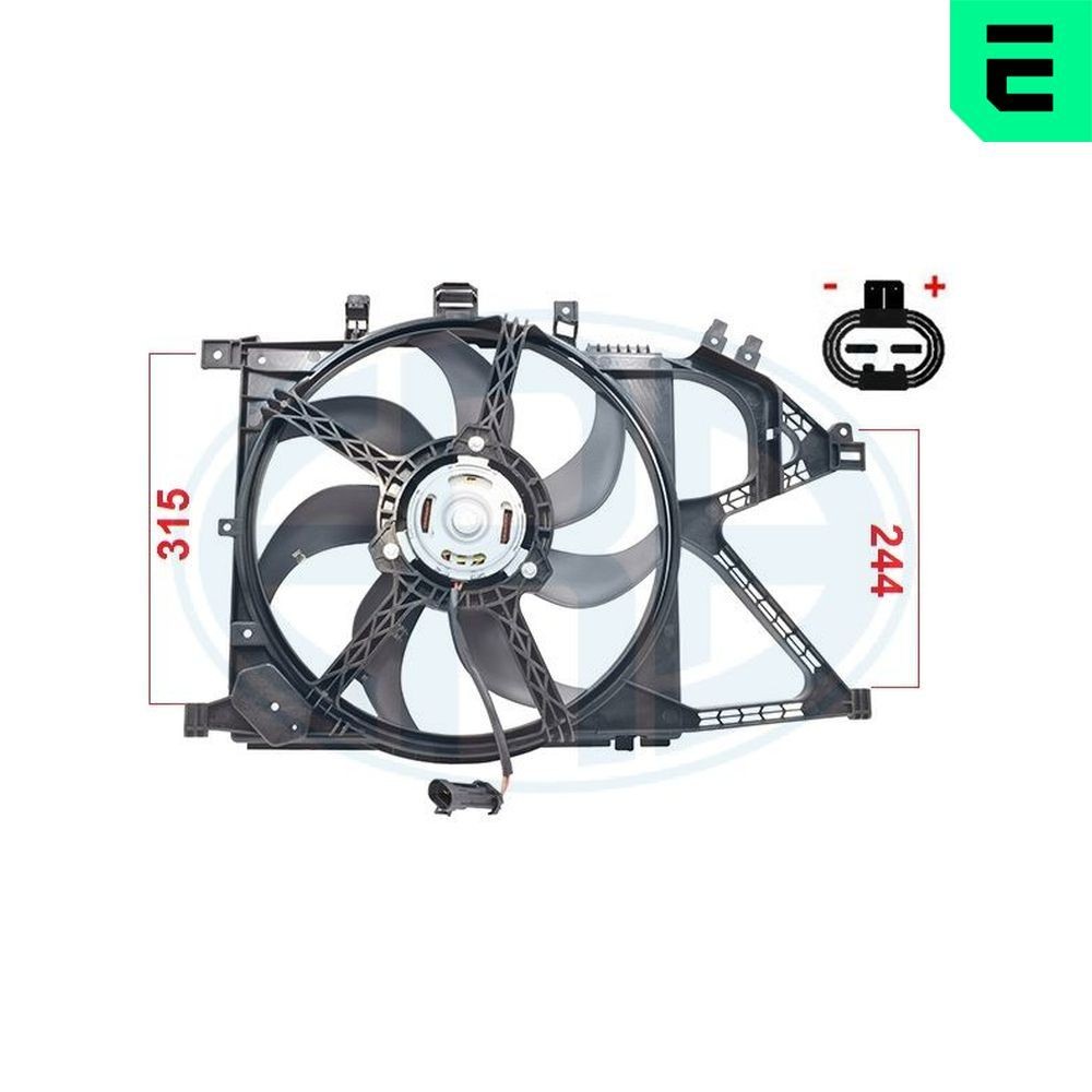 Ventilátor chladenia motora ERA 352128 ERA 352128 Ventilátor chladiča OPEL COMBO 2011