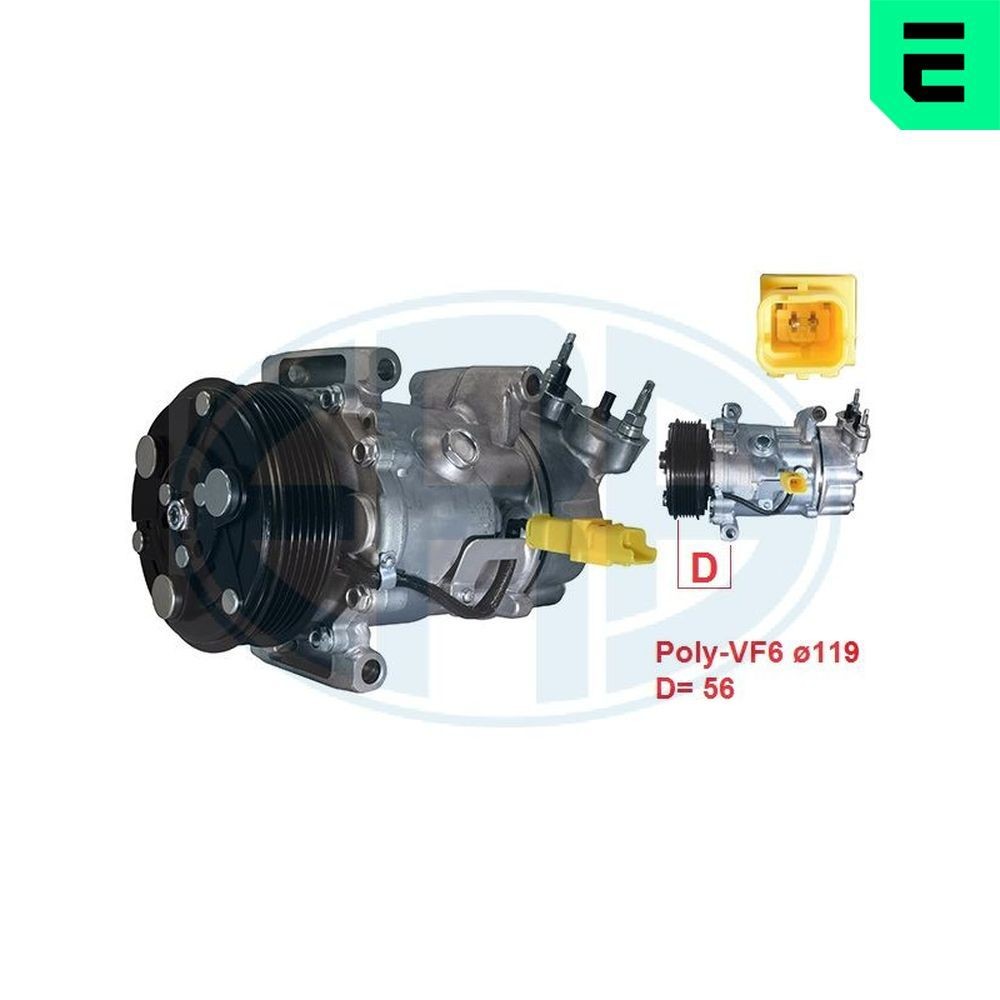 ERA Compresseur de climatisation 670126 Hyundai COUPE Pompe de climatisation ERA 670126