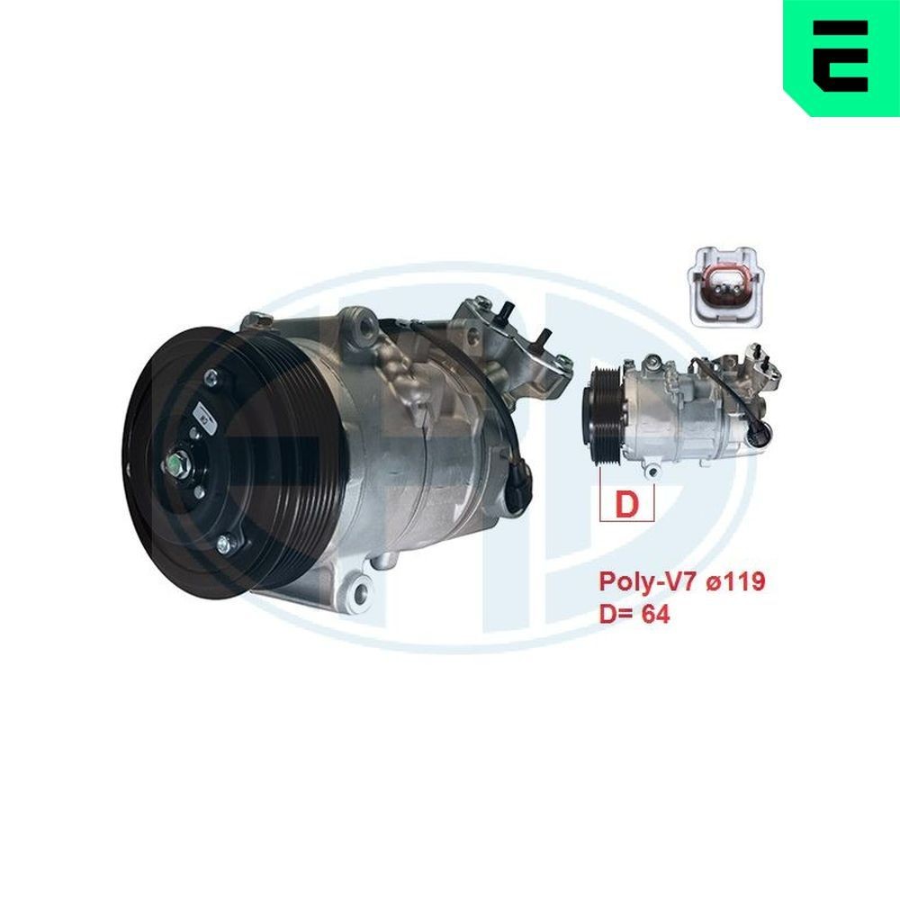 ERA Kliimakompressor 670135 Konditsioneeri kompressor ERA Opel VECTRA 670135